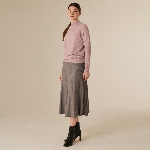 요이츠 비스코스 A라인 밴딩 니트 스커트_YG09WRS44896743