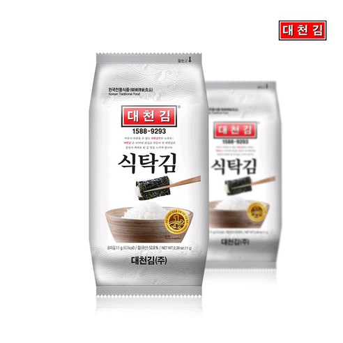 [KT알파쇼핑]대천김 조미김 미니 식탁김 20봉, 1개, 단일상품_수산물 중량_상세페이지참조