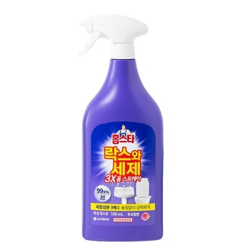 홈스타 락스와세제 스프레이 후로랄, 500ml, 3개