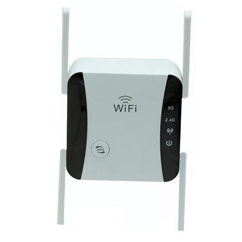 가정용 1200Mbps WiFi 연장기 중계기 5G 2.4G 듀얼 밴드, 하얀, 85x75x40mm, 플라스틱