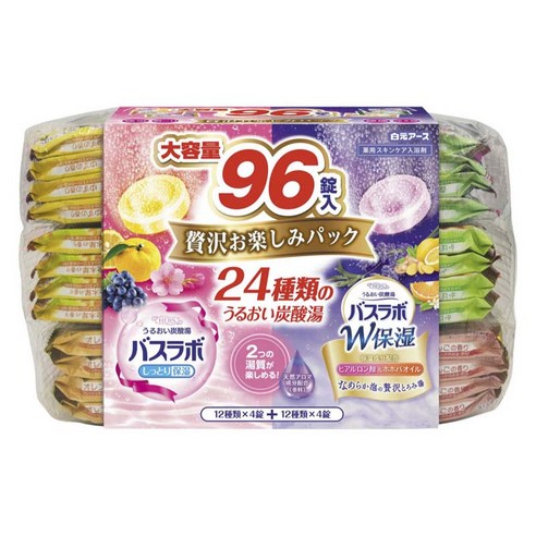 하쿠겐어스 허즈 바스라보 24종류의 우루오이 탄산탕 호화팩 96개입, 1개, 4.32kg