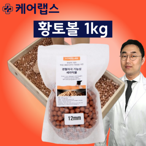 게르마늄 황토볼 편백나무 발지압 발마사지 경혈 어싱 케어랩스, 황토볼 1kg(12..., 1개