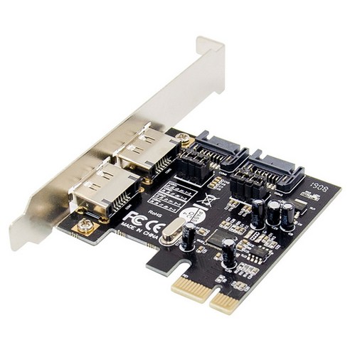 Xzante PCI-E to SATA3.0 라이저 카드 어댑터 ASM1061 PCIE 확장 6Gbps 용 SSD System Boot, 검정