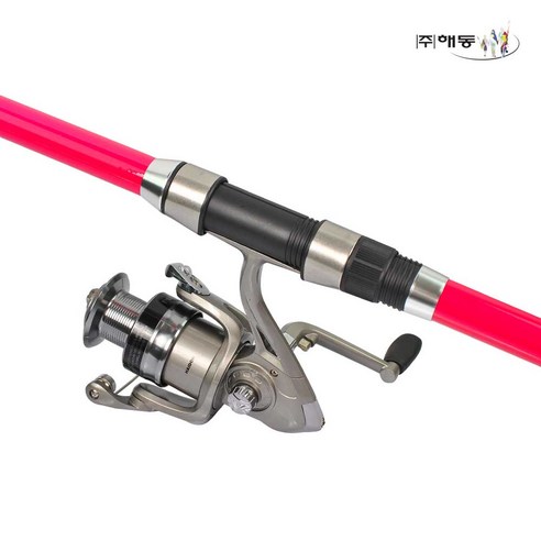해동 프로울프2 450 타이푼 릴 세트 전천후 갯바위 원투대, 형광핑크, 색상 선택:형광핑크