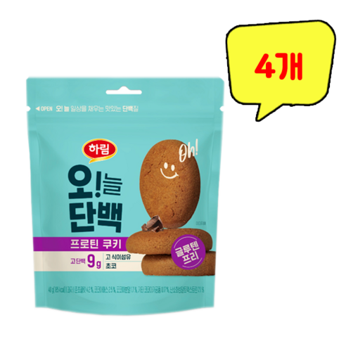 하림 오늘단백 프로틴 쿠키 초코, 10개, 40g
