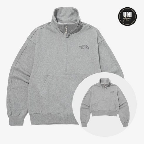 [국내매장판] 노스페이스 1 컴피 하프 집 스웻셔츠 COMFY HALF ZIP SWEATSHIRTS #루즈핏 NM5MP52K