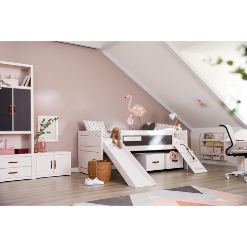 clamb slide 2층침대 라이프타임키즈룸 LIFETIME KIDS ROOMS 아동 주니어 벙커침대 덴마크 명품 라이프타임키즈룸 원목가구 키즈명품가구 덴마크가구, 덴마크오코텍스 매트리스