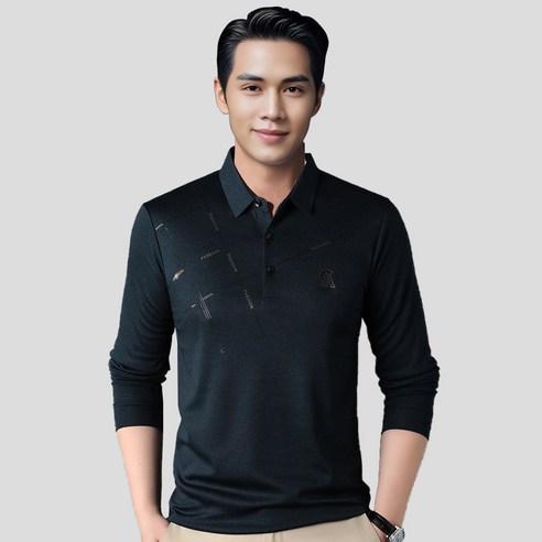 스타일과 편안함을 동시에, 남성 긴팔 PK 카라 티셔츠