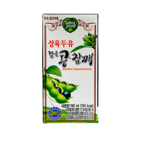 삼육두유 검은콩 참깨 두유, 190ml, 64개
