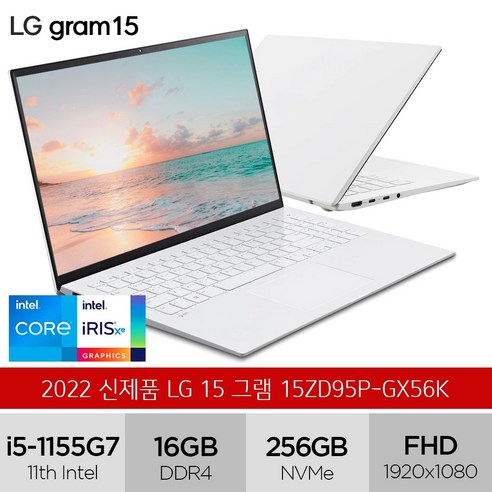 LG 2021 그램 16, 스노우 화이트, 15ZD95P-GX56K, 코어i5, 256GB, 16GB, Free DOS