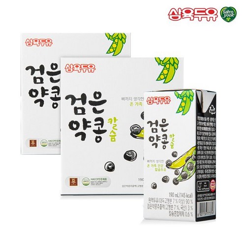 삼육두유 검은 약콩 칼슘 190ml, 32개