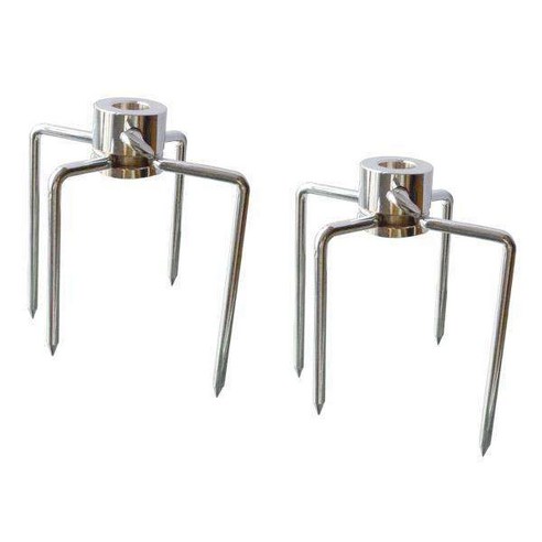 2x 2pcs 스테인레스 스틸 바베큐 포크 뱉어내는 치킨 로스터 D, 실버, {"사이즈":"120x80x50mm"}, {"수건소재":"스테인레스 스틸"}