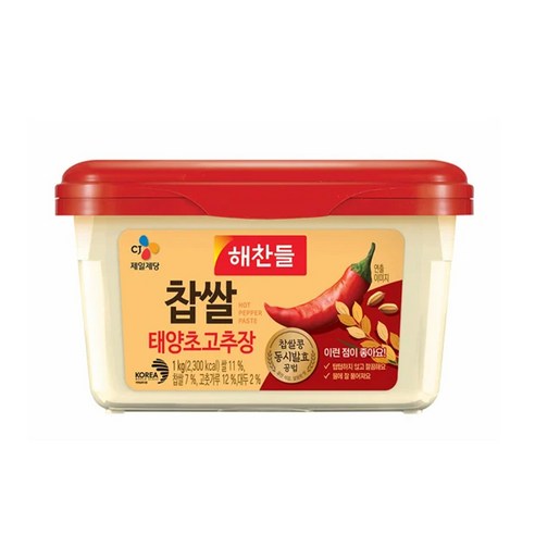 (실온)[해찬들]찹쌀태양초고추장, 1개, 1kg