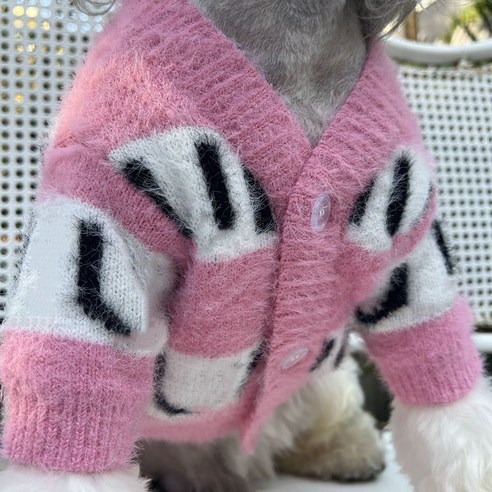 강아지옷명품 니트 스웨터 가디건 중소형견 대형견 두꺼운 반려동물 코트