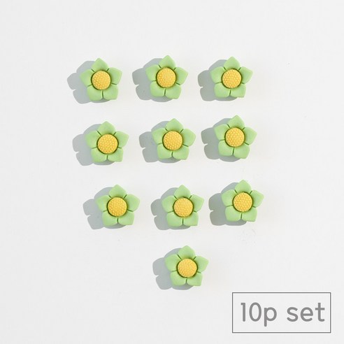 84x84 인테리어 냉장고 자석 마그네틱, 그린플라워10p