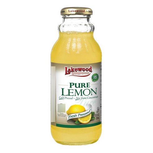 레이크우드 유기농 100% 퓨어 레몬주스, 370ml, 1개