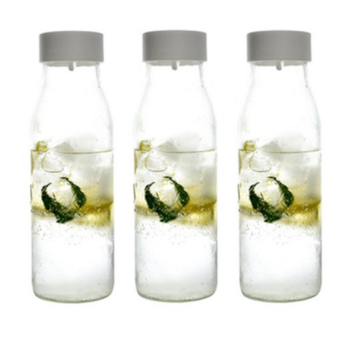 실리쿡 유리물병 트리플세트, 1L, 혼합 색상, 1세트