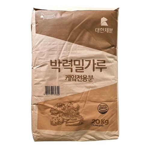 대한제분 1등급 박력밀가루 케잌전용분 20kg, 1개, 20kg