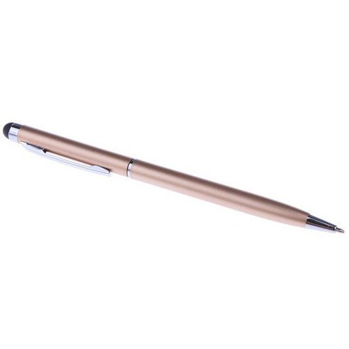 전기 용량 터치 스크린 팁 금속 드로잉 펜 알루미늄 펜 액세서리, 골드, 135x10x10mm, 합금