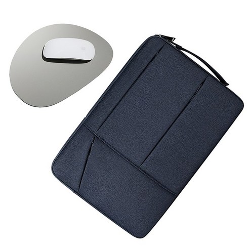 바운트 노트북파우치 가방 + 마우스패드, 파우치(네이비)+패드(그레이)