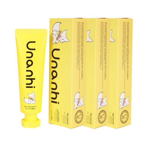 유난히 또바기 고불소 어린이 치약 블루베리향, 3개, 100g