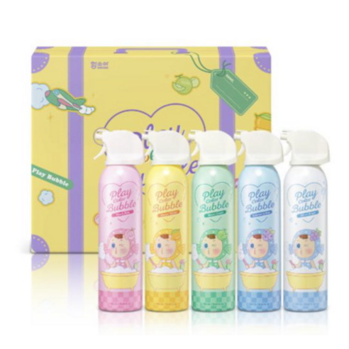 함소아화장품 플레이 컬러 버블바스 5종 세트, 250ml, 1세트