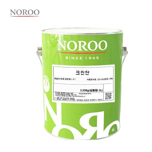 노루페인트 우레탄 상도 크린탄 4KG 옥상방수, 1개, 녹색(Green)