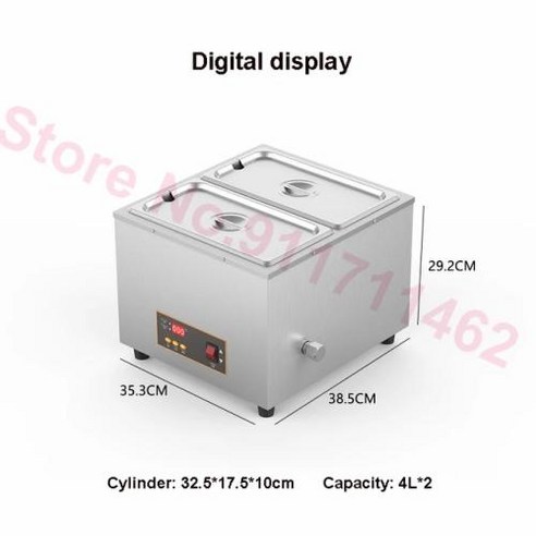 초콜릿녹이는기계 중탕기 상업용 초콜릿 용해 냄비 기계 1000W 전기 워머 용광로 용융 치즈 따뜻한 우유, 8) Digital Display - AU, 없음