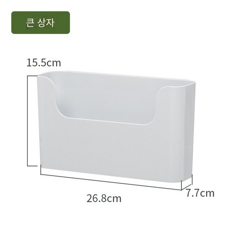 칼노 벽에 장착 된 보관 상자 욕실 화장실 캐비닛 도어 랙 펀칭없이 벽, 큰 흰색