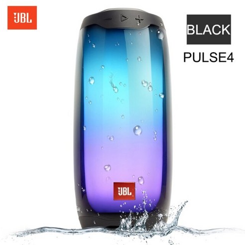 JBL 펄스4 휴대용 블루투스 방수스피커 360도사운드, 해외, 블랙