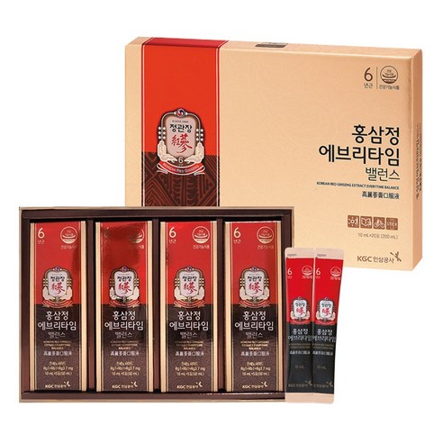 [웰꼼베베] 정관장 홍삼정 에브리타임 밸런스 3박스(10ml 60포) 2개월분, 200ml, 3개
