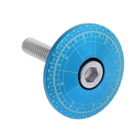내구성 자전거 자전거 헤드셋 상단 캡 1-1/8 "28.6mm 사이클링 액세서리 세트, 블루, 알루미늄 합금