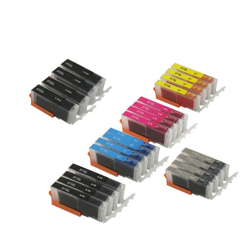 캐논 TS8090 MG7790용 PGI-970 CLI-971 대용량 XL 호환 카트리지, 24개 구성 (6카트리지 4세트), 1개