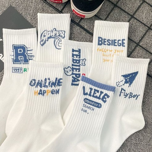 개성만점 스타일 완성! 베네피온 남자 캐릭터 양말 7켤레로 패션 감각 UP! 남자패션양말