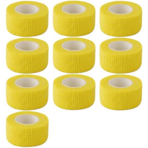 파쿠스 자가점착 탄력 압박 밴드 테이프 10p, 옐로우, 10개