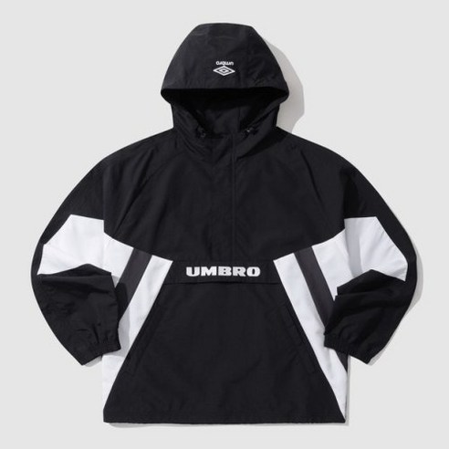 엄브로 UMBRO 컬러블럭 후드 아노락 블랙UP121CWT25