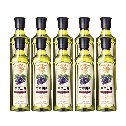 해표 포도씨유, 500ml, 10개