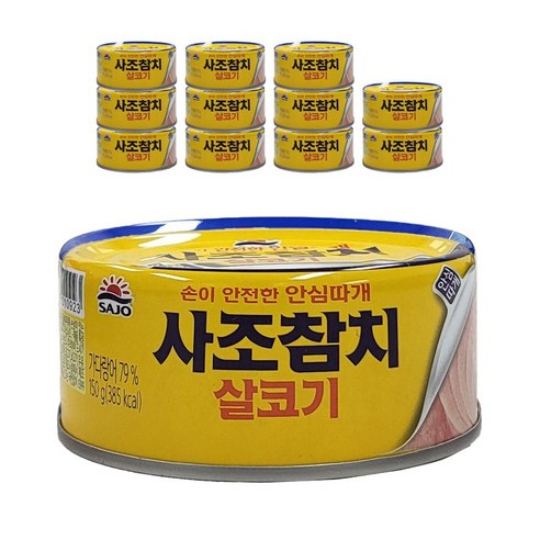 사조참치 살코기 안심따개, 150g, 12개