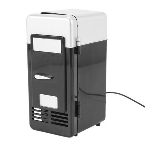 차량용 USB 미니 냉장고 콜드 드롭 배송 냉동고 소형 휴대용 소다 미니 냉장고, Black, Black