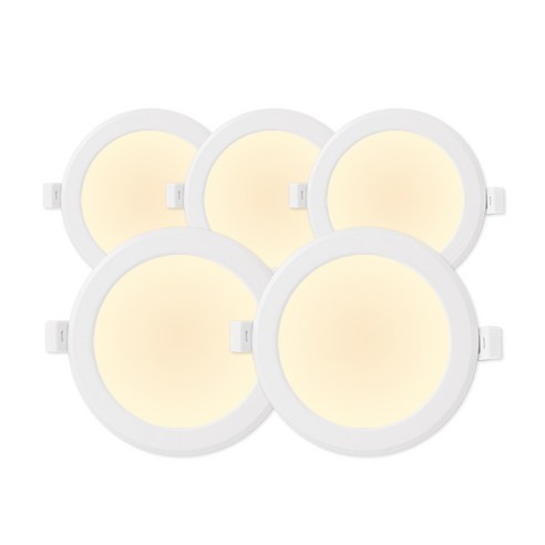 라인라이팅 LED 4인치 다운라이트 10W (벌레유입방지/방습), 5개, 전구색