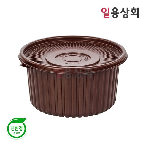 [ILYONG] 친환경 탕용기 DS-366 220파이 대 1800ml 200세트 초코, 200개, 1개