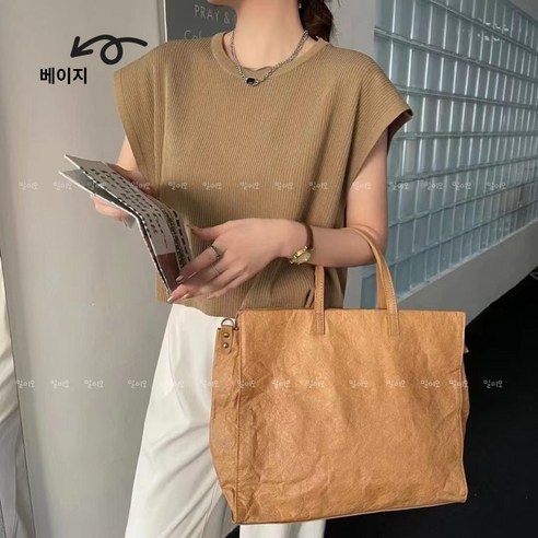 여성 베이직 여름니트 민소매 박스 나시티