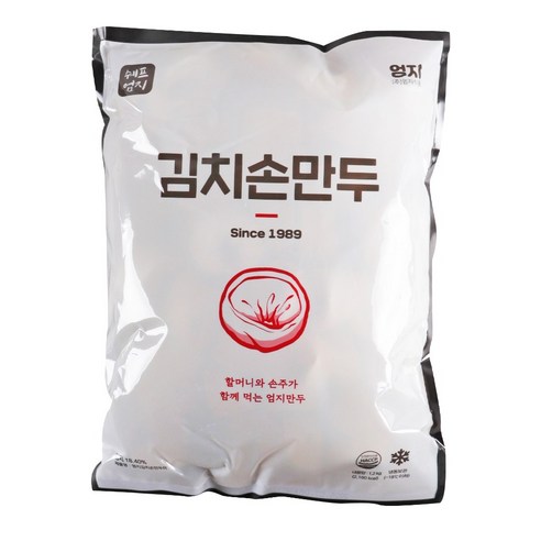 푸드올마켓_ 엄지 김치손만두 1.2kg/냉동, 1.2kg, 1개