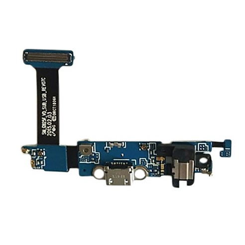 노 브랜드 USB 도크 충전 포트 플렉스 케이블 (삼성 Galaxy S6 Edge / G925F 마이크 및 헤드폰 잭 교체 포함용), 검정 & 파랑