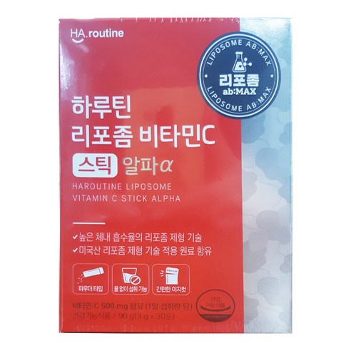 하루틴 리포좀 비타민C 스틱 알파α 30p, 90g, 3개