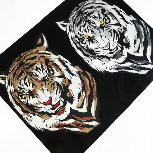 차량을 눈부신 호랑이로 변신시키는 마이웨이카 호랑이 백호 데칼 스티커