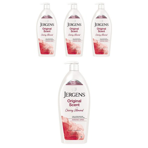 저겐스 오리지널 센트 체리 아몬드 드라이 스킨 모이스처라이저, 4개, 946ml