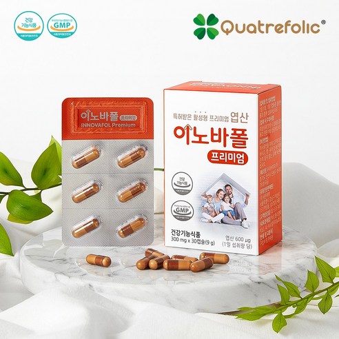 이노바폴 프리미엄 엽산 300mg, 30캡슐, 1개, 30개