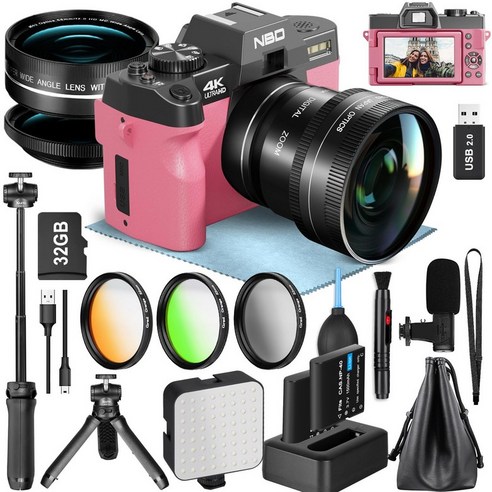 NBD 4K 4800 120 FPS [Wi-Fi 16 16 AF SLR + 32GB microSD 만 화소 · 디지털 카메라 및 ...