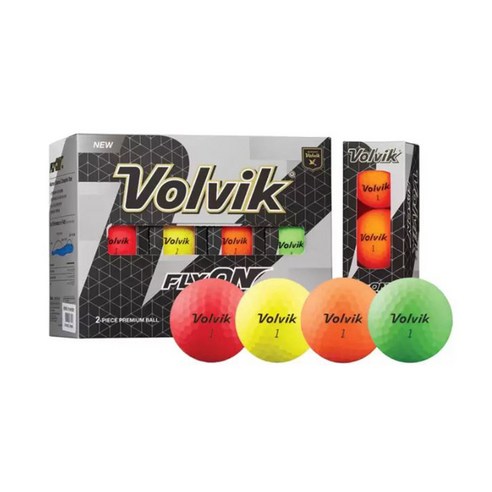 볼빅 Volvik 2피스 골프공 24개입 무광 플라이온, 단품, 1개